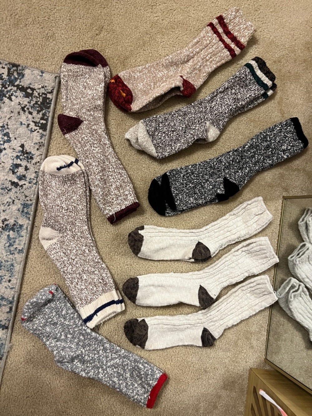 9 Pairs of Women’s Mixed Crew Socks Pack - Neutral & Accent Colors